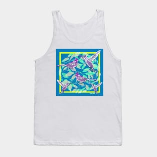 garden of birds, wings and love ecopop wallpaper art Tank Top